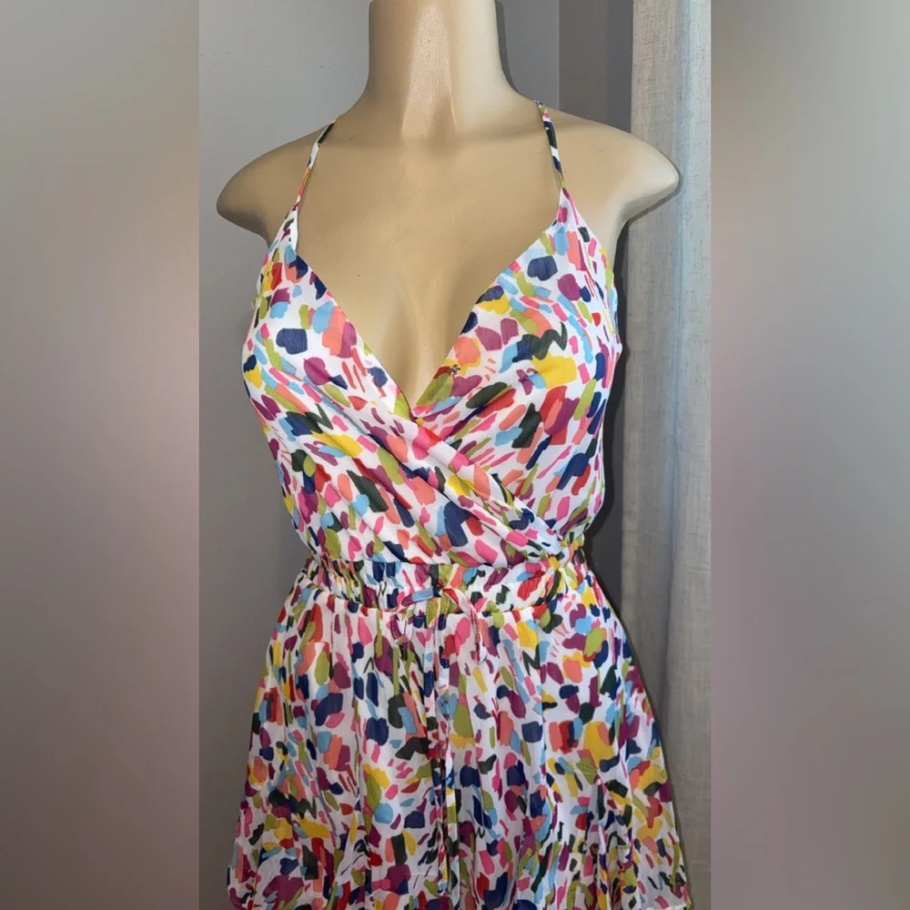 Colorful Abstract Print Women's Romper - Picture 4 of 5
